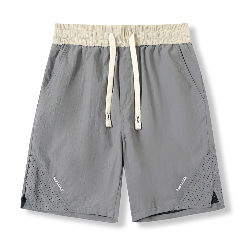 Pantalones cortos informales para hombre, Shorts deportivos transpirables, a la moda, para la playa, para verano, 2024