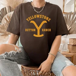 Yellowstone Dutton Ranch T-shirt Yellowstone Tv Show Tees Rip Wheeler Beth Dutton Tshirt Retro Cowboy Cowgirl Shirts Casual Tops