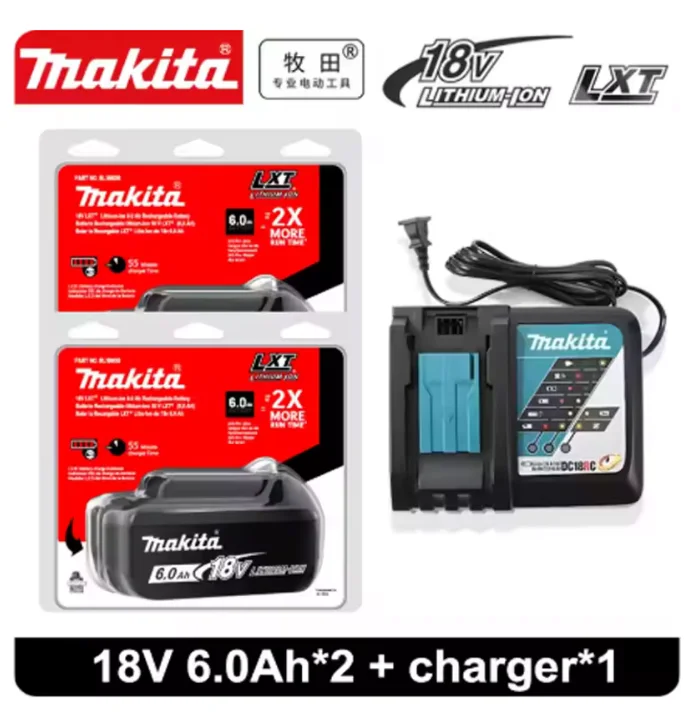 

100% оригинальный аккумулятор Makita 18V 6.0Ah, подходит для моделей Makita BL1840B, BL1850, BL1850B, совместим с DTW700.