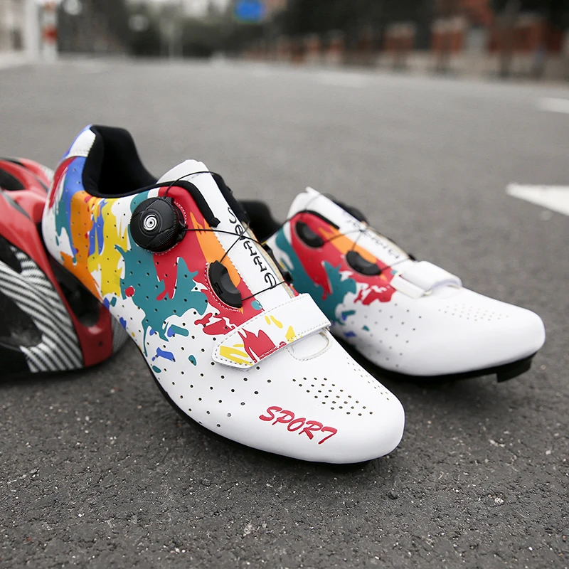 2023 MTB obuwie rowerowe męskie obuwie górskie wyścigowe kolarstwo szosowe płaska łechtaczka Sneaker damski Dirt Speed Route rower Spd