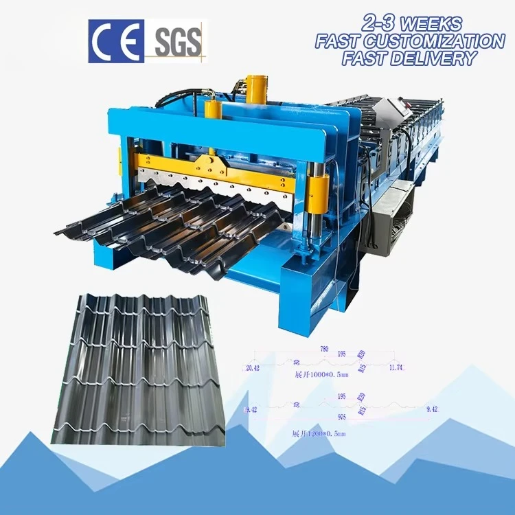 Iron Sheet Making Machine For Cement Roofing Single Layer Roof Tile Roll Forming Machine Glazed Roofing Sheet Making Machine