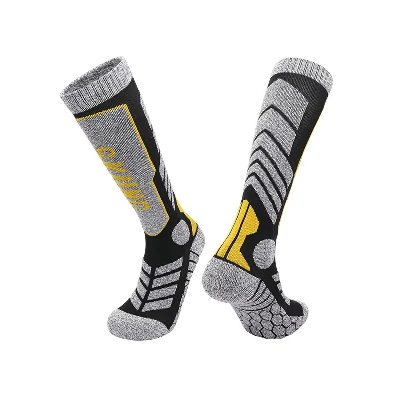 3 Pairs Merino Wool Ski Socks for Men Thermal Knee High Winter Socks Thick Warm Snowboard Hiking Socks with Cushion Support