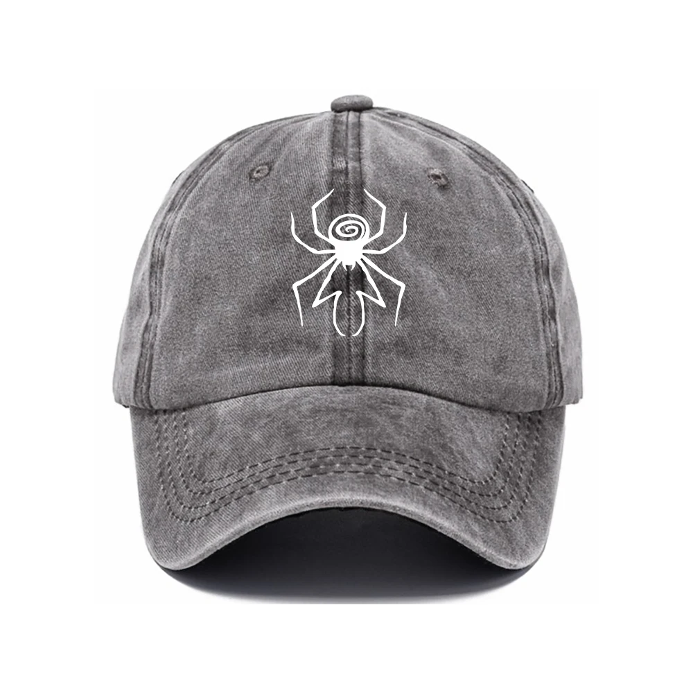 Johnnie Guilbert'S Spider Neck Tattoo Print Baseball Cap Men's and Women's Tidal Wash Sun Block Cap Plus Size Sun Cap