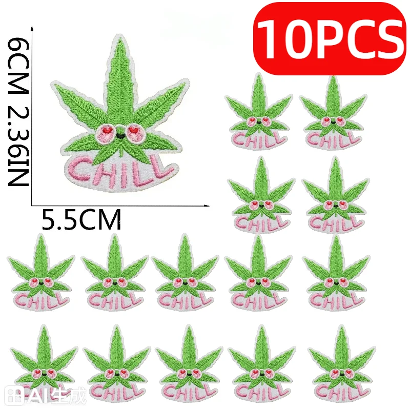 

10/50/100PCS Wholesale Lots /set of Maple Leaf Love Shape Heart Rebellious Girl Embroidery Clothes DIY Ironing Patch Fashion