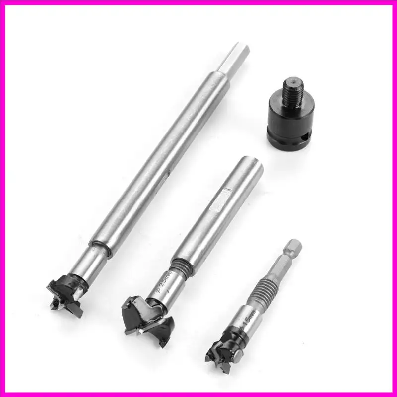 57BE 5Pcs Adjustable Cutter Drill Router Drill Bit Professional Woodworking Tool for Wood with Storage Case