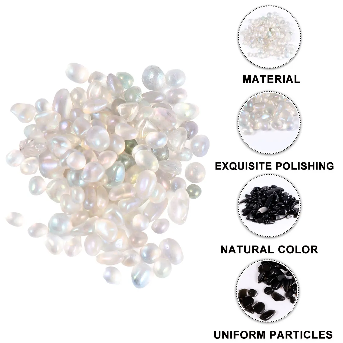 

2 Pack Crystal Gravel Aquarium Decorative Stones Decoration Pebbles for Fish Tank