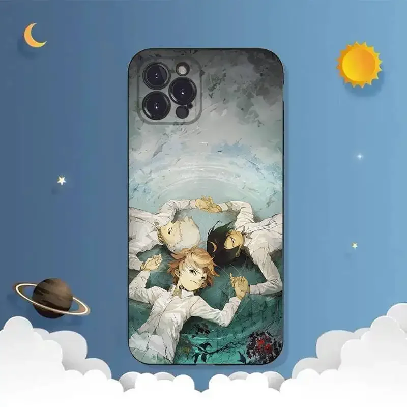 The Promised Neverland Phone Case For iPhone 11 12 Mini 13 14 PRO XS MAX X XR 6 7 8 Plus Black Shell