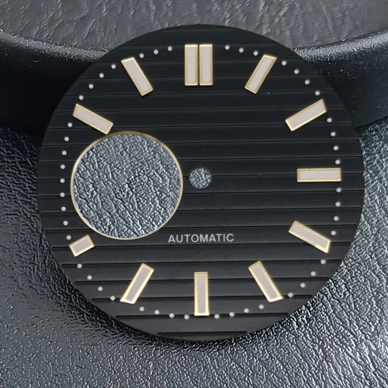 PaRilk Green Luminous 30.2mm S Watch Dial Hands for Nautilus NH35 NH36 NH38 NH70 Movement Watch Accessories Repair Tool No Logo