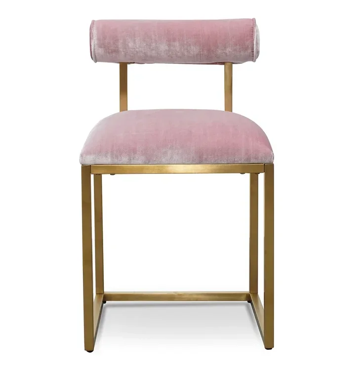 

For New Arrival Modern Dining Chair Gold Stainless Steel Velvet Upholster Restaurant Chair for Home Hotel Wedding