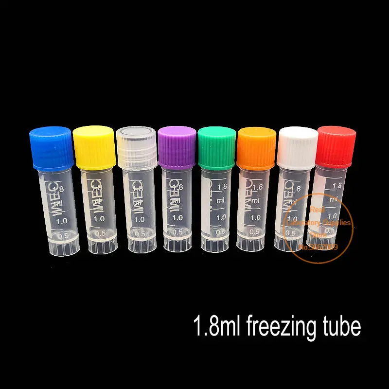 1set Laboratory 36/50/81/100hole Plastic Freezing Storage Box + 36/50/81/100pcs 1.8ml/5ml PP Cryovial for School Experiment