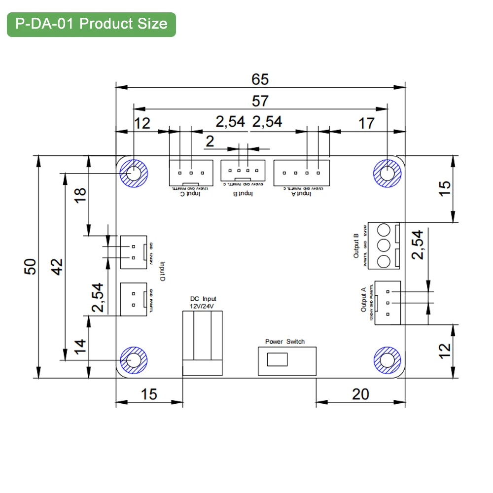 Placa adaptadora de interfaz de módulo láser, soporte de conector para máquina cortadora de grabador, 2 pines, 3 pines, 4 pines, 20W, 40W, 80W