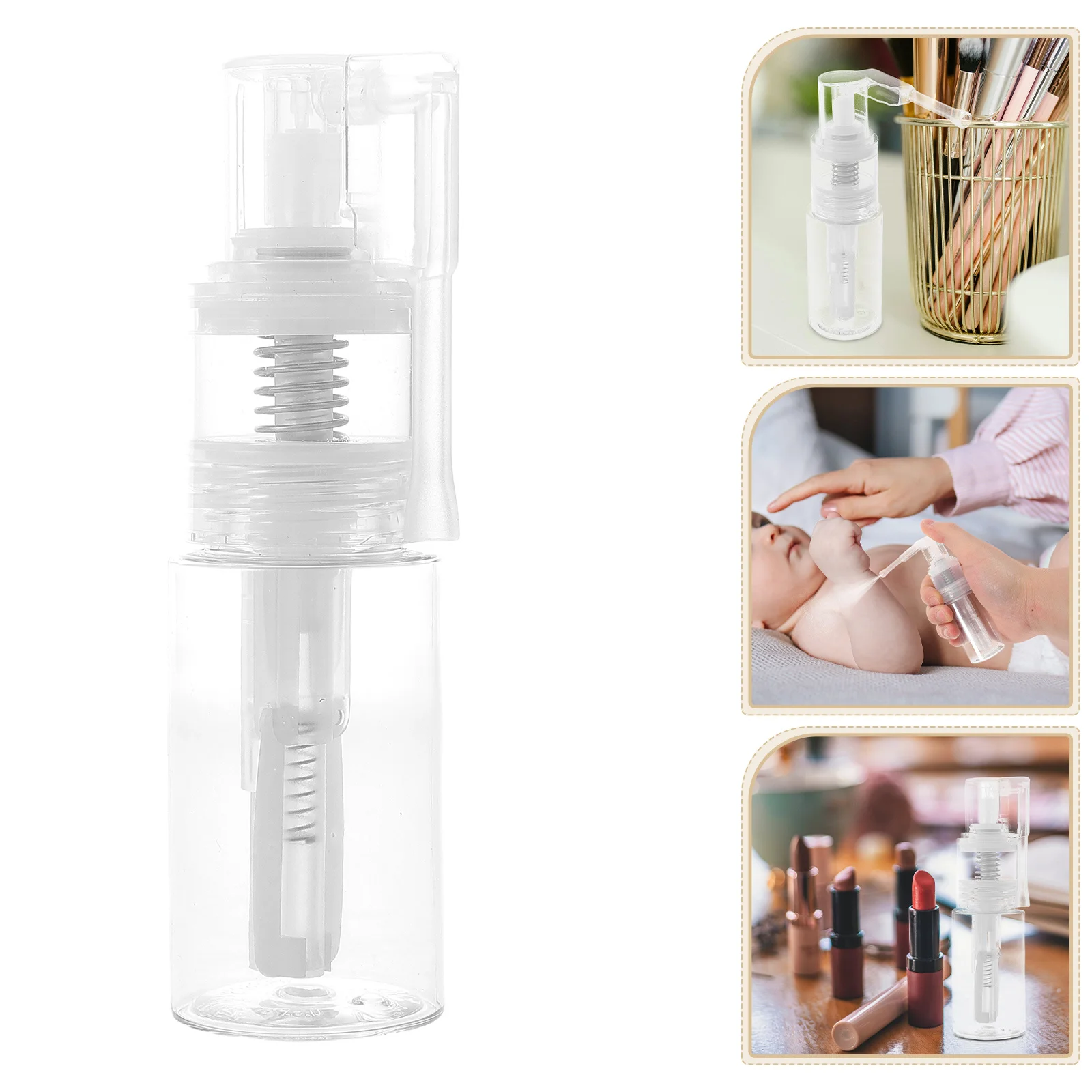 

35ml Powder Applicator Bottle Lightweight Spray Dispenser Multipurpose Talcum Container for Travel Use