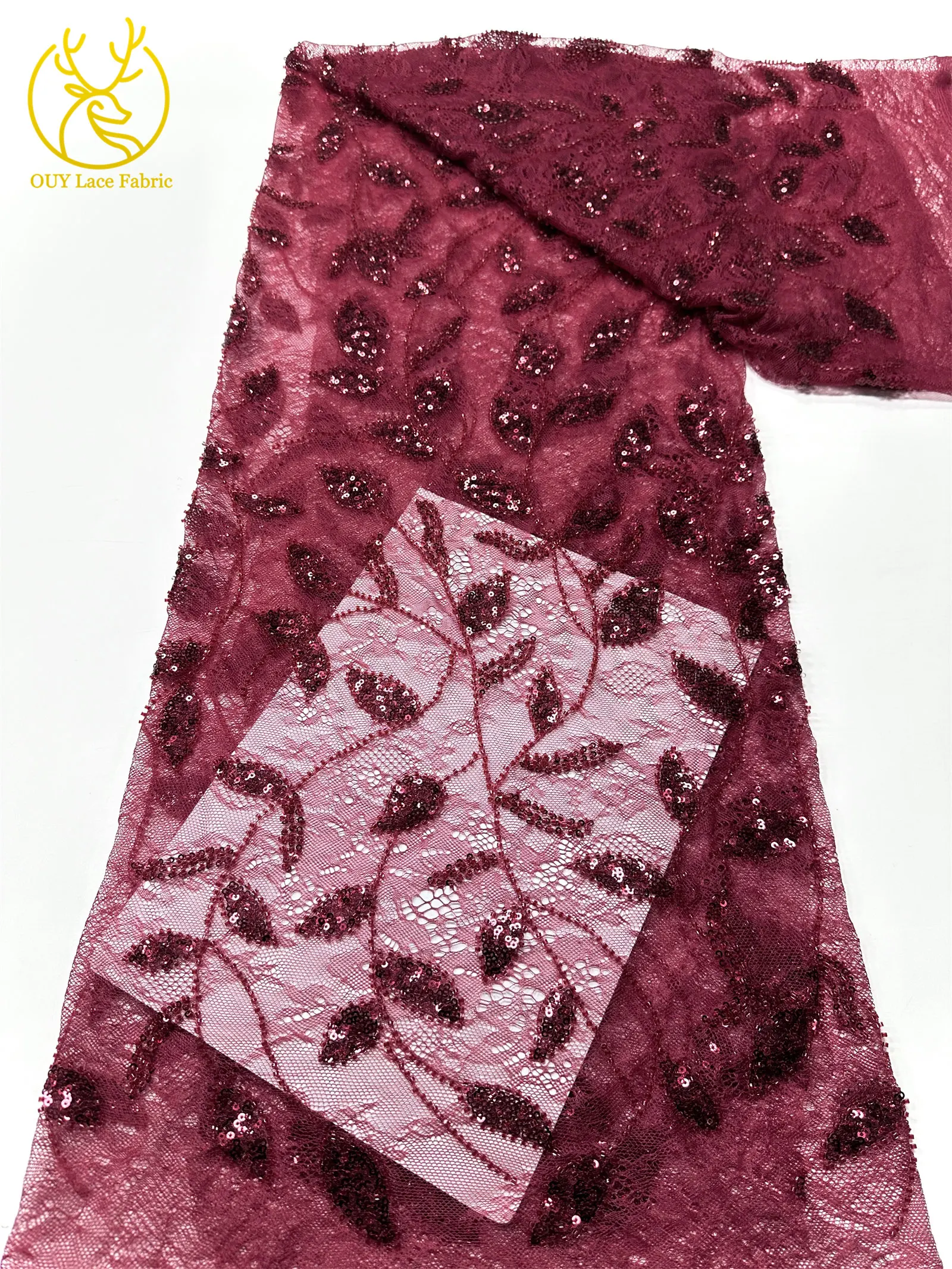 2026 Neuester afrikanischer Pailletten-Spitzenstoff, hochwertiger französischer Mesh-Perlenstickerei-Tüll-Spitzenstoff, ideal zum Nähen von Partykleidern – Detail 23