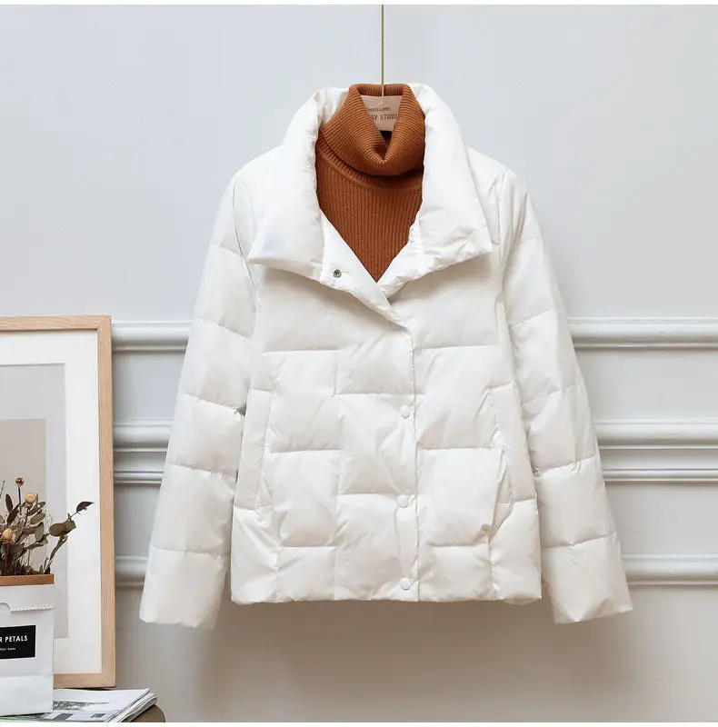 2023 Spring Autumn New Down Jacket Women's Jackets Stand-Up Collar Coat for Women Light Outerwear Female Korean Down Coat Tops