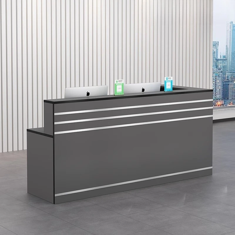 تصميم مكاتب الاستقبال الحديثة متجر الجمال فندق مطعم عرض مكاتب الاستقبال الحد الأدنى الأبيض Mostrador الأثاث العصري #6