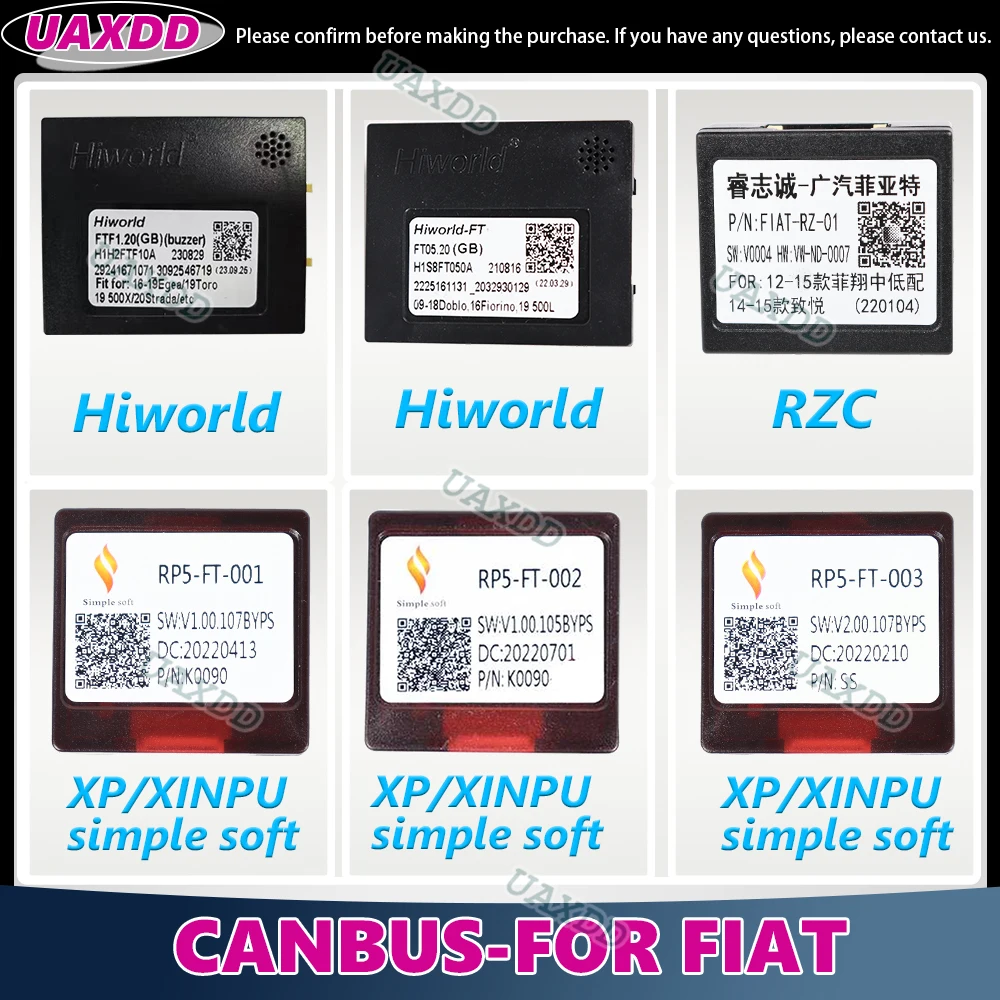UAXDD Car RZC HW XP CANBUS FOR FIAT Viaggio‌ OTTIMO Doblo Fiorino 500L RAM1500 XINPU Simple Soft Raise Radio Android Decoder Box