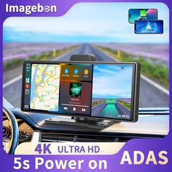 10.26&quot; 4K Dash Cam ADAS Wireless Carplay &amp; Android Auto Car DVR 5G WiFi GPS Navigation Rear View Camera Dashboard Video Recorder