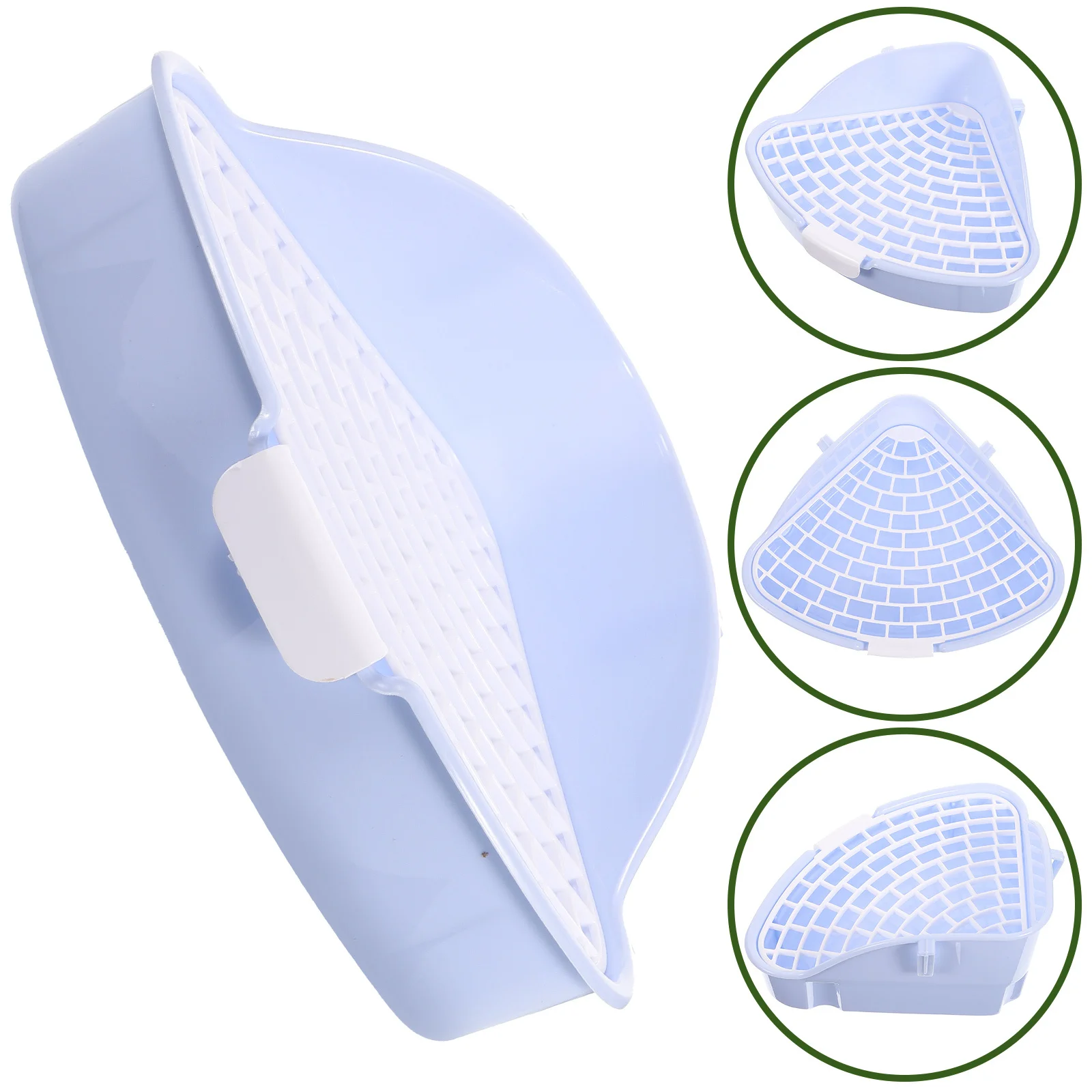 

Rabbit Litter Box Triangle Corner Potty Trainer Plastic Pet Toilet Tray Thick Bottom Non Slip for Bunny Training