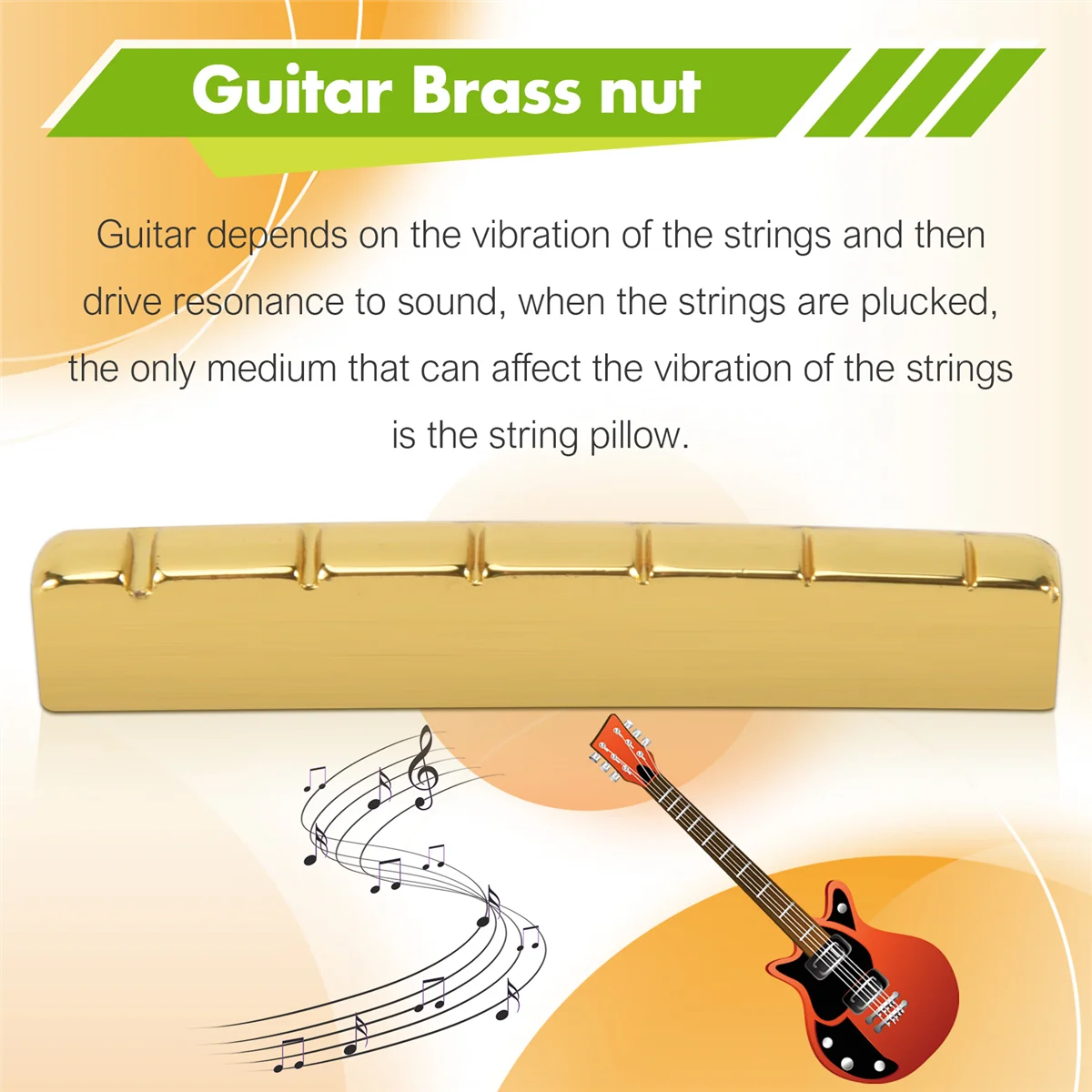 Гитарная латунная гайка AA85 для акустики или золота