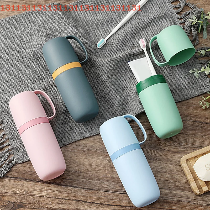 Tazza per spazzolino da viaggio con porta dentifricio Tazza per collutorio portatile Design semplice per viaggi d'affari Accessori da campeggio per la casa