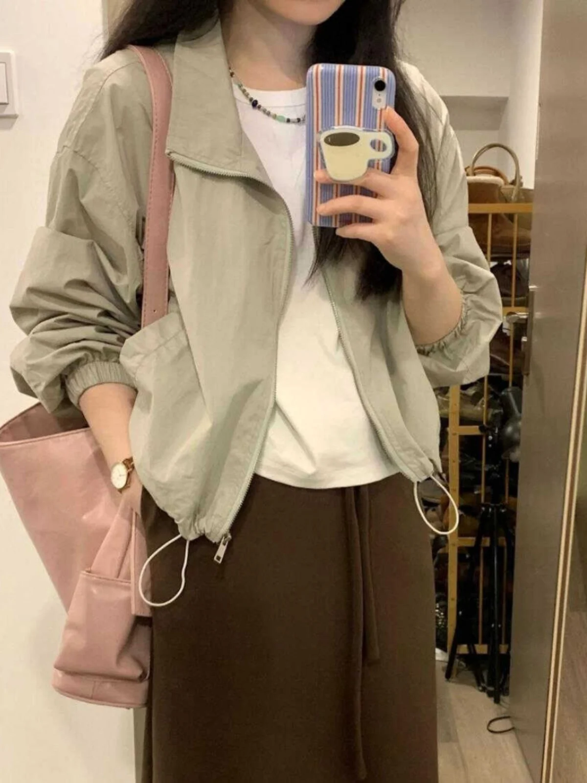 

Ретро-кардиган с длинными рукавами, модный дизайн, маленький размер, весна-осень, простой, солнцезащитный, открытый, женский, модный