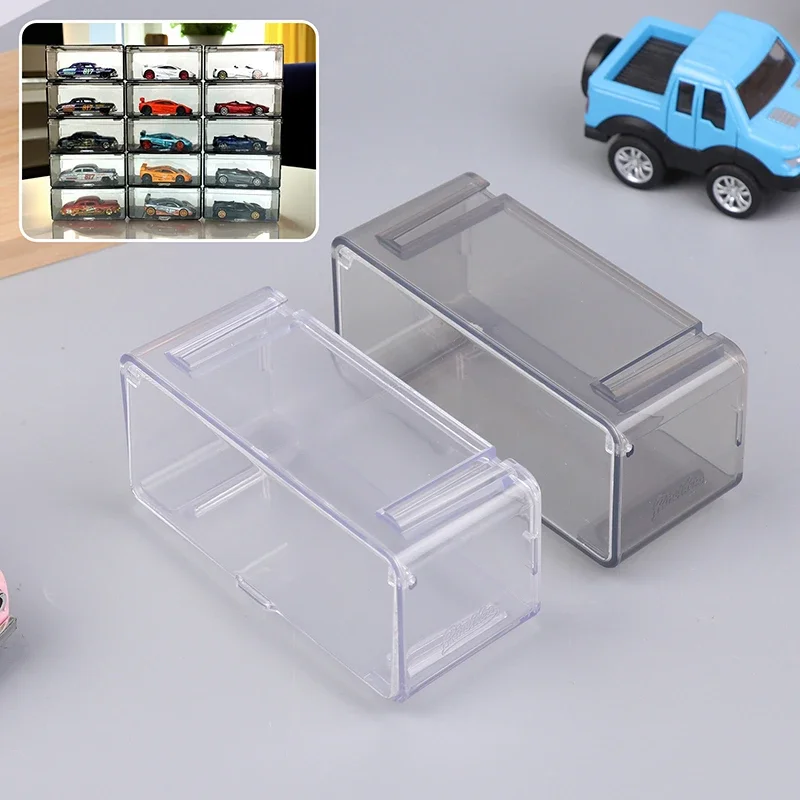 1 Piece Car Display Box Transparent Dustproof Storage Box Without Car Diecast Model Children Alloy Car Model Storage Box