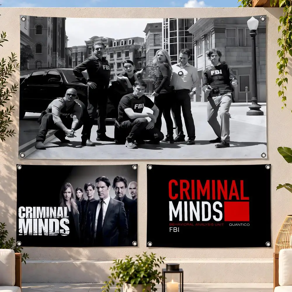 Series Crime Drama Criminal Minds Flags Fan Flag Banner Wall Hanging Outdoor Yard Camping Dorm Garage Party Home Decor Gift