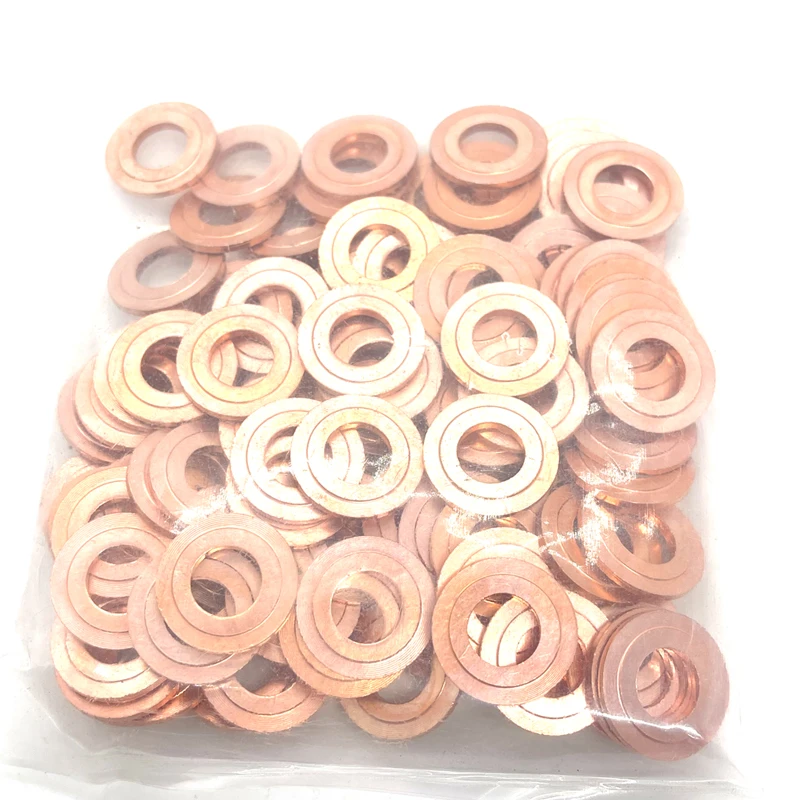 1-10PCS CRIN Injector Copper Washer Gaskets for ISUZU 6WG1 6UZ1 6WF1Hitachi Excavator