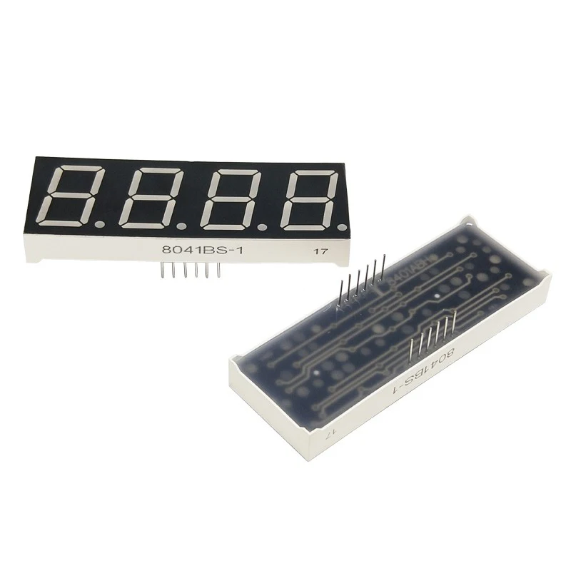 0.8 inch 4-Digit LED Digital Tube Red 8041AH/BH Common Cathode/Common Anode 8401AS/BS 7-Segment LED Display