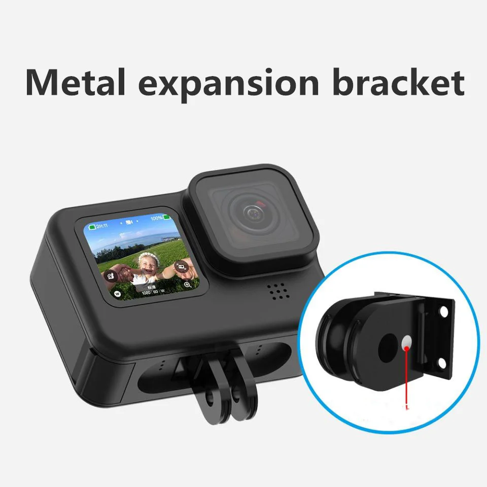 Оригинальный базовый кронштейн, металлическое расширение для GoPro Hero8 Hero 8, Черная Камера в сборе, Запасная часть