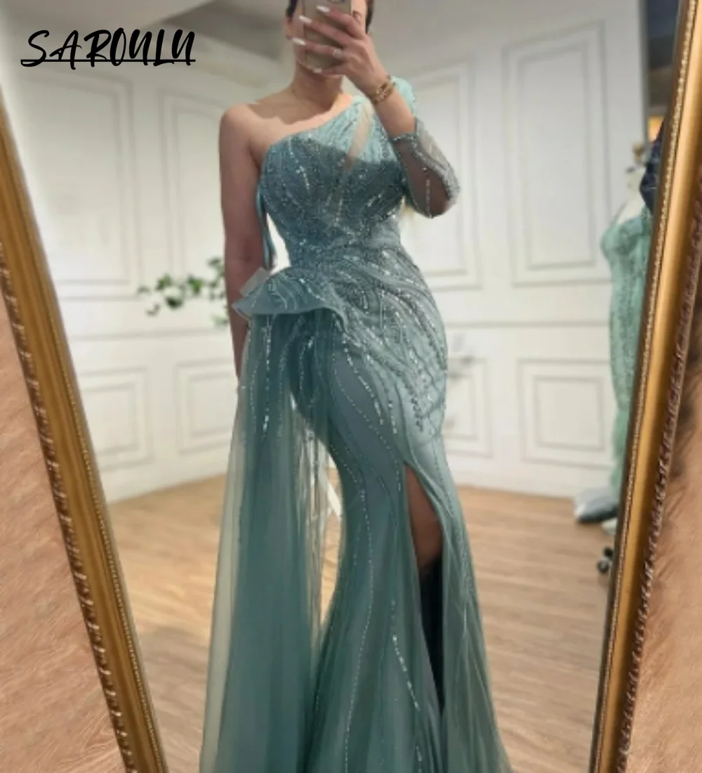 Classic Floor-length Evening Dress Romantic One Shoulder Bride Robe Graceful Customized Prom Party Dresses Vestidos De Novia