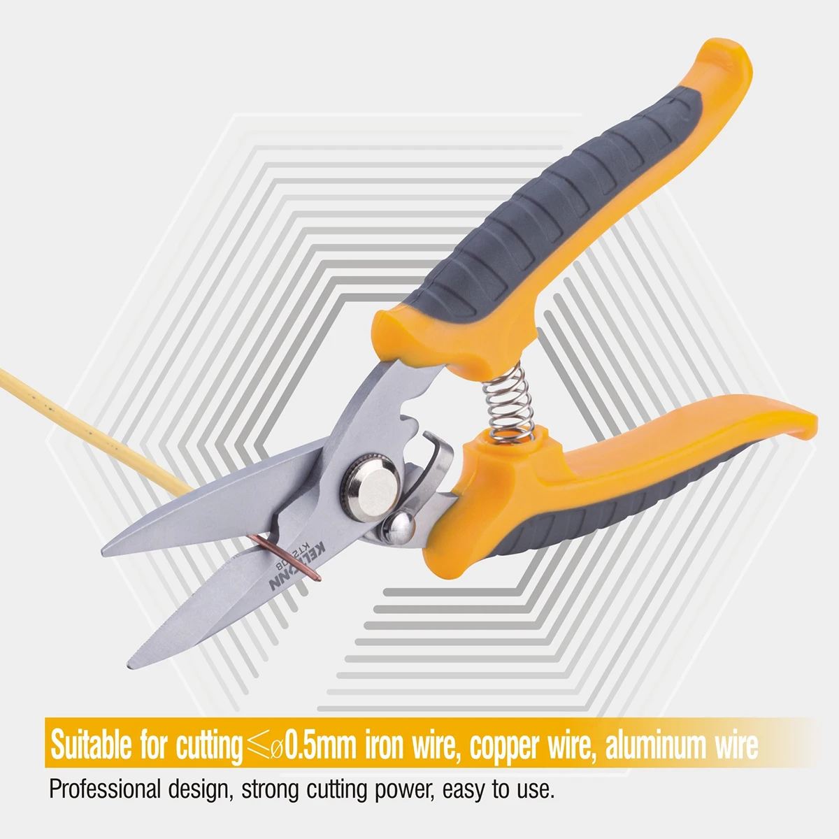 Scissors electronic shears 8 inches with multi-function wire cutter, suitable for cutting iron wire, copper wire, aluminum wire