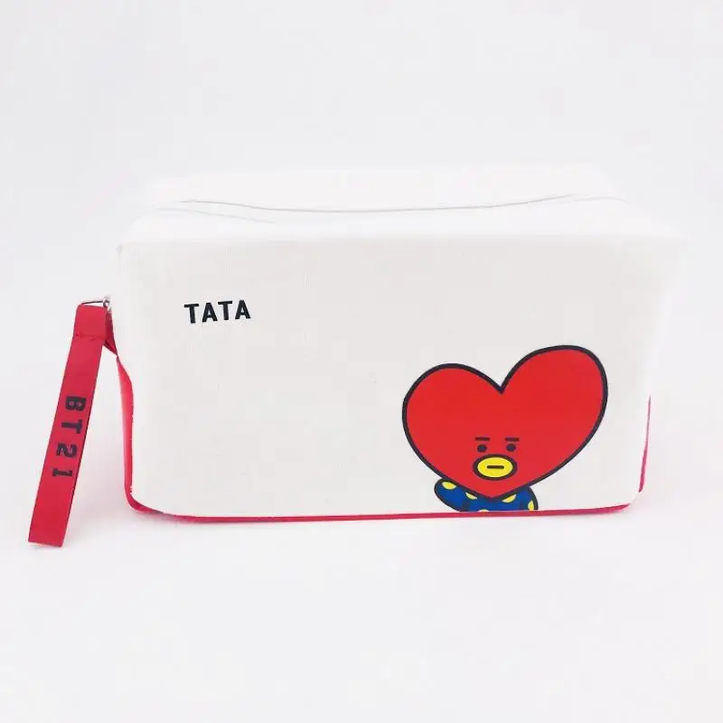 BT21 Storage Bag Creative Cartoon Anime Coin Purse Student Large Capacity Pencil Case Handbag Cosmetic Bag Gift