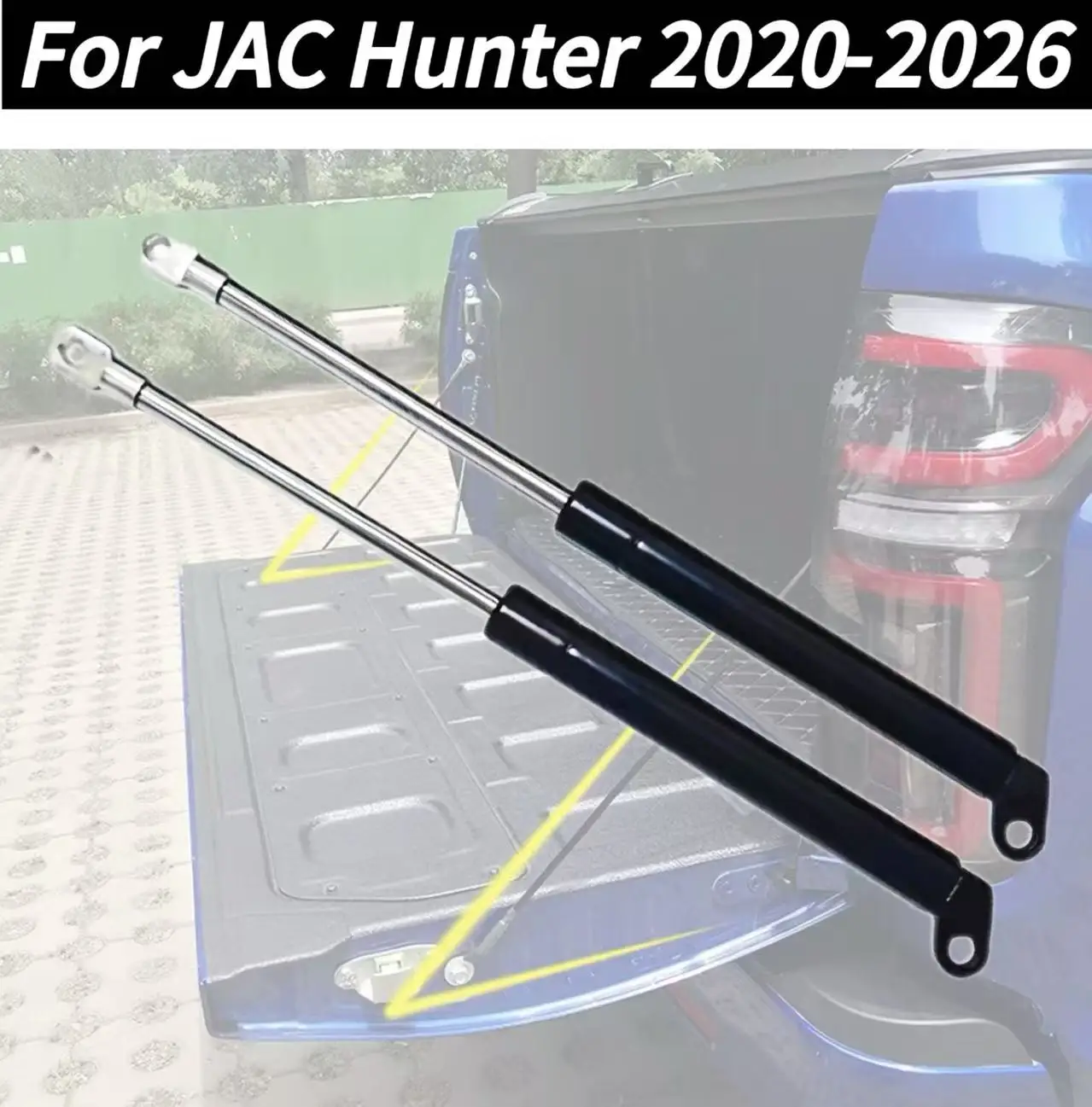 

2PCS Stainless Steel Rear Tailgate Slow Down Gas Struts Shock Assist Damper Lift Supports For JAC Hunter 2020-2026