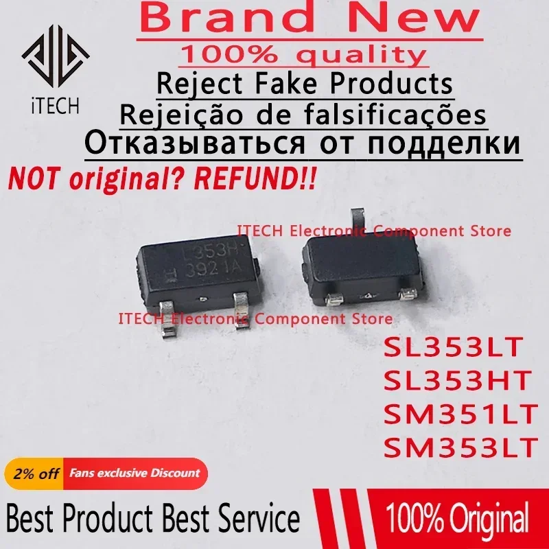 5Pcs 100% New SM351LT M351L SL353LT L353L SL353HT L353H SM353LT K353L SOT-23 Original Chips Ic