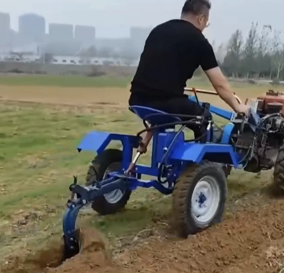 High Productivity Walk-Behind Tractor Double-Share Plow Disc Cart Seat Traction Link Farm Tools Including Engine Core Components view 6