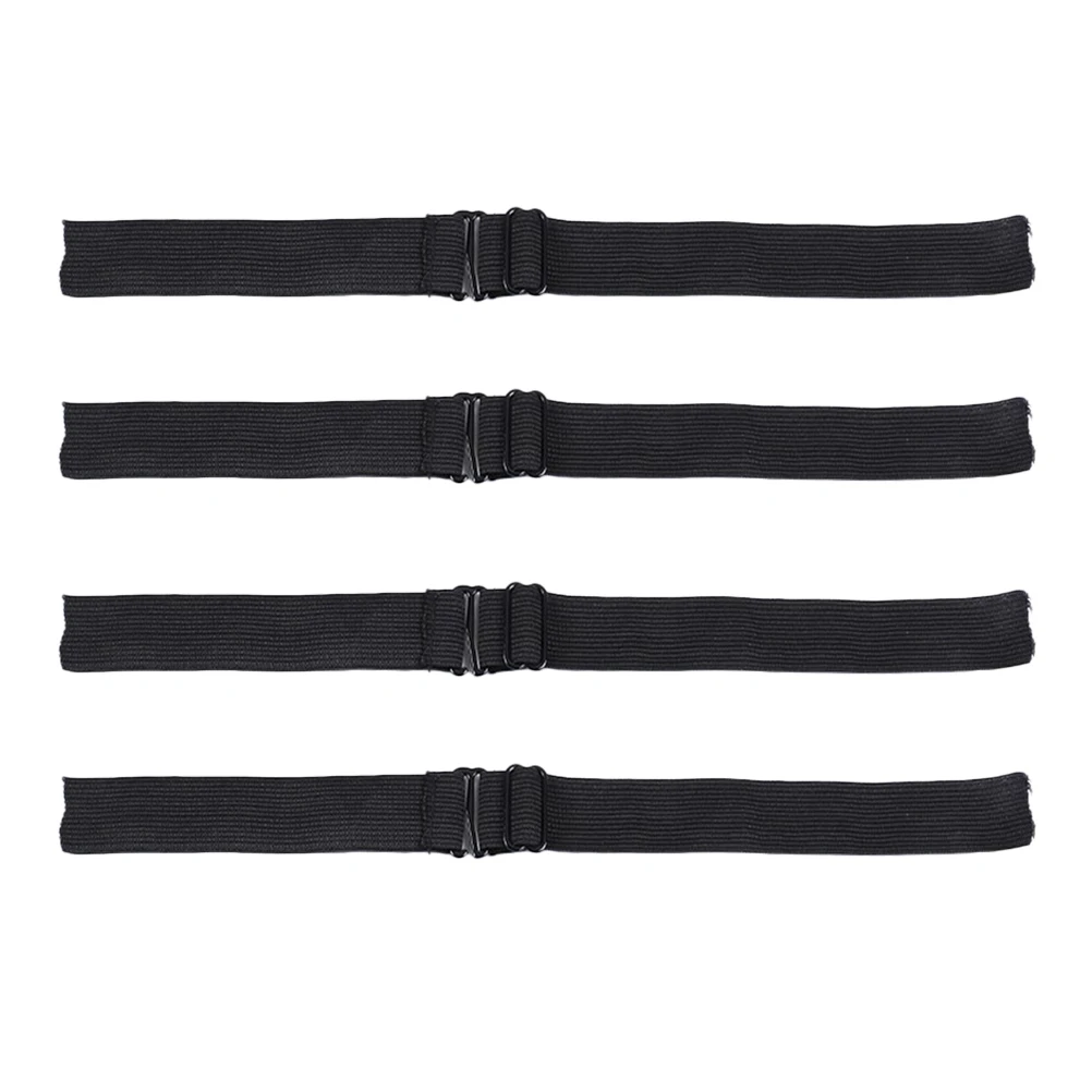 

4pcs Elastic Black Adjustable Breathable Wigs Strap Lightweight Portable Hair Experts Beauty Salon Home Travel Use