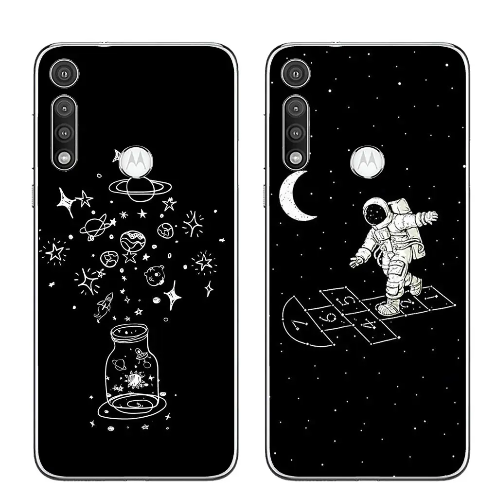 Moon Universe Galaxy Stars Sky Phone Cover Case for Motorola Moto G13 G14 G53 G54 G62 G72 G82 G84 Edge 40 neo pro Casing