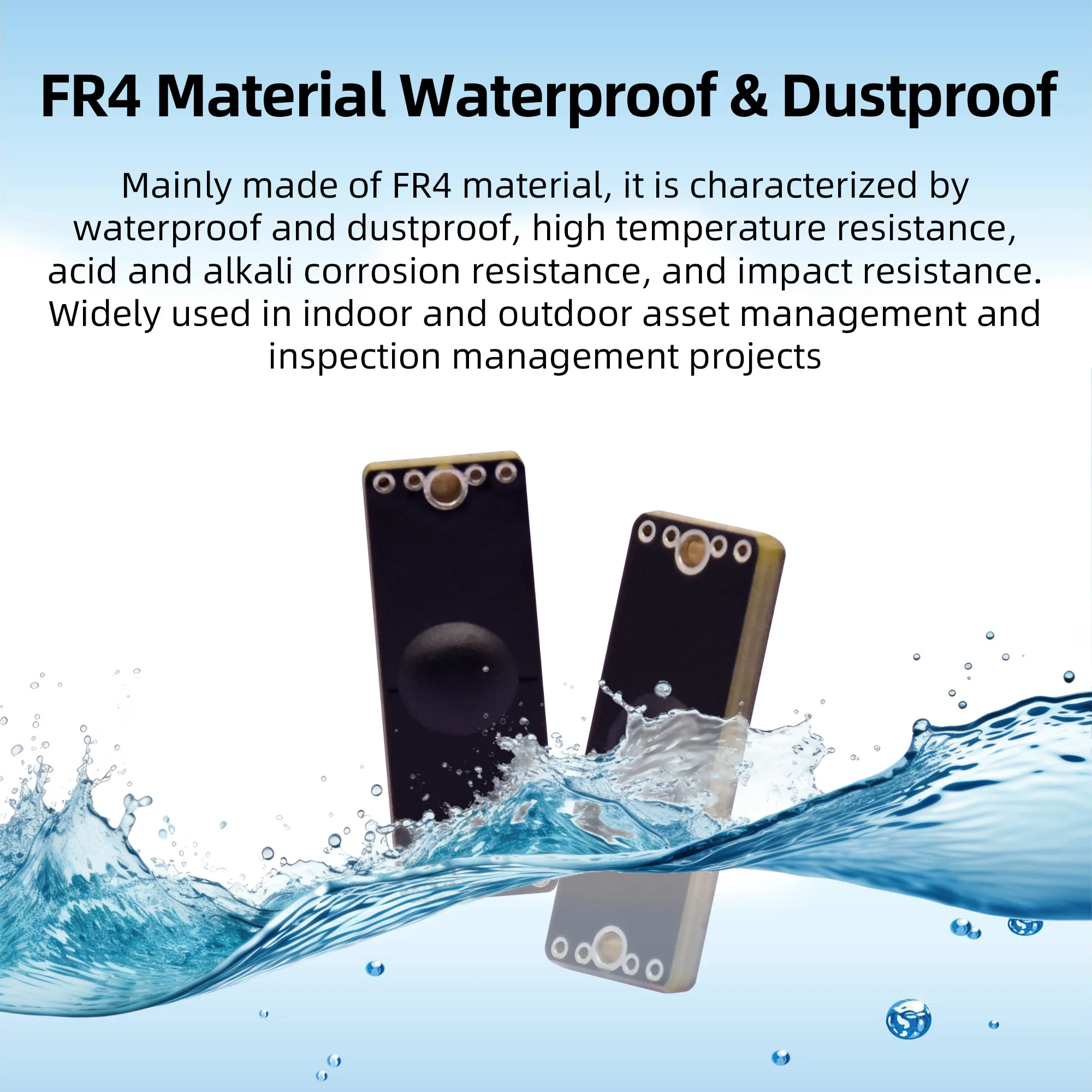 100 Stück Anti-Metall FR4-Tags, EPC Class1 Gen2, ISO18000-6C 902-928MHz865-868MHz NXP UCODE 8 CHIP EPC 128-1