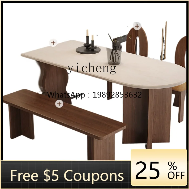 

Chinese Ancient Style Household Semicircle Kitchen Island Dining Table Integrated Wall Small Apartment Dining Table