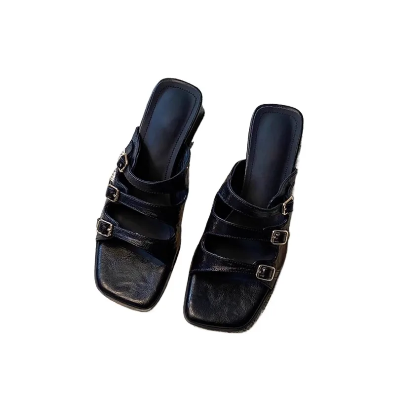 Platform Sandals Women's Fashion Outer Wear 2025 Spring New Style Baotou Roman Shoes Flat Shoes view 5