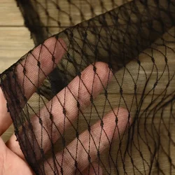 Honeycomb Net Fabric Black Lightweight Transparent Skirt Adorned Decorative Upholstery Fabric Cloth Diy Sewing Material