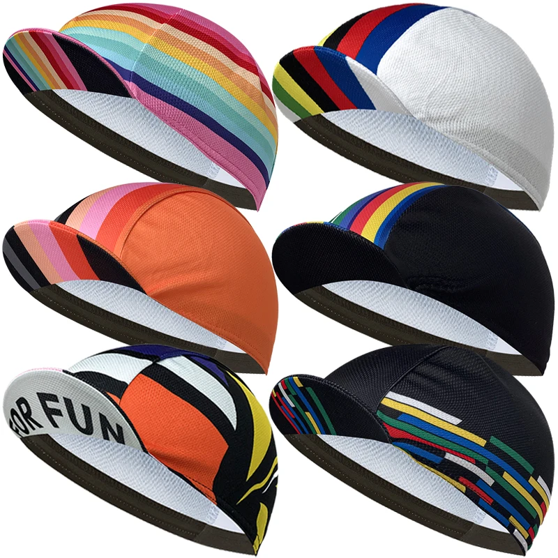 

New summer sweat-absorbing riding cap, rainbow elements, trendy, multi-color stitching, neutral, popular