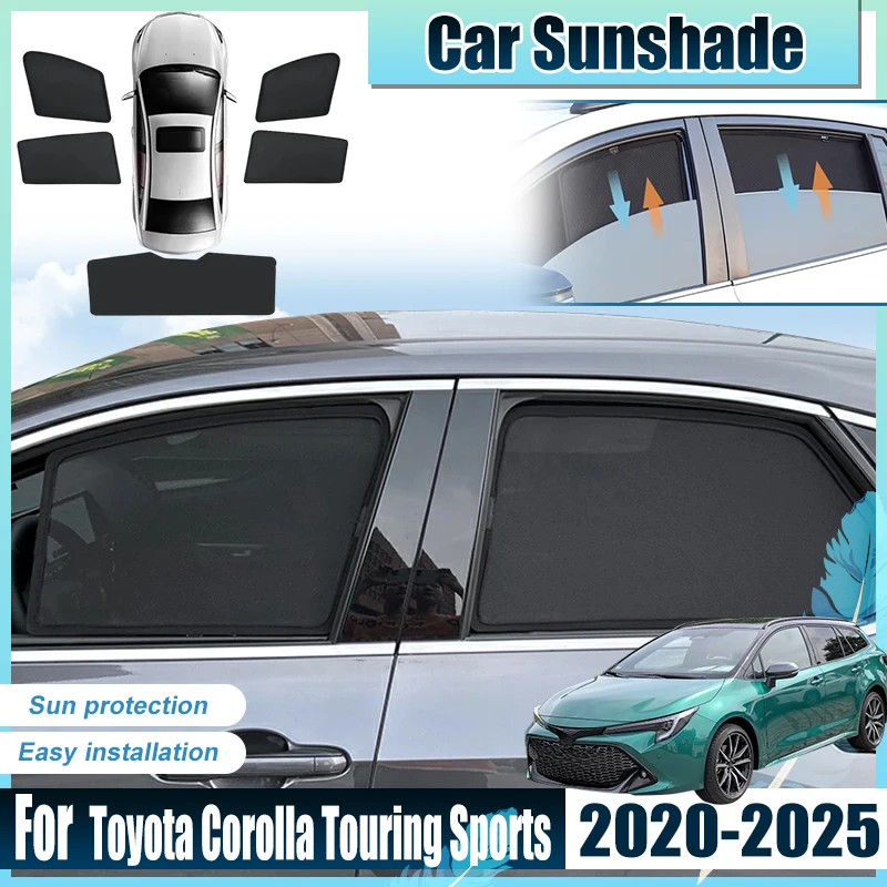 

Для Toyota Corolla Touring Sports 2024: Аксессуары 2020-2025 – Солнцезащитные шторки на передние и задние окна автомобиля, анти-УФ, защита от жары и света