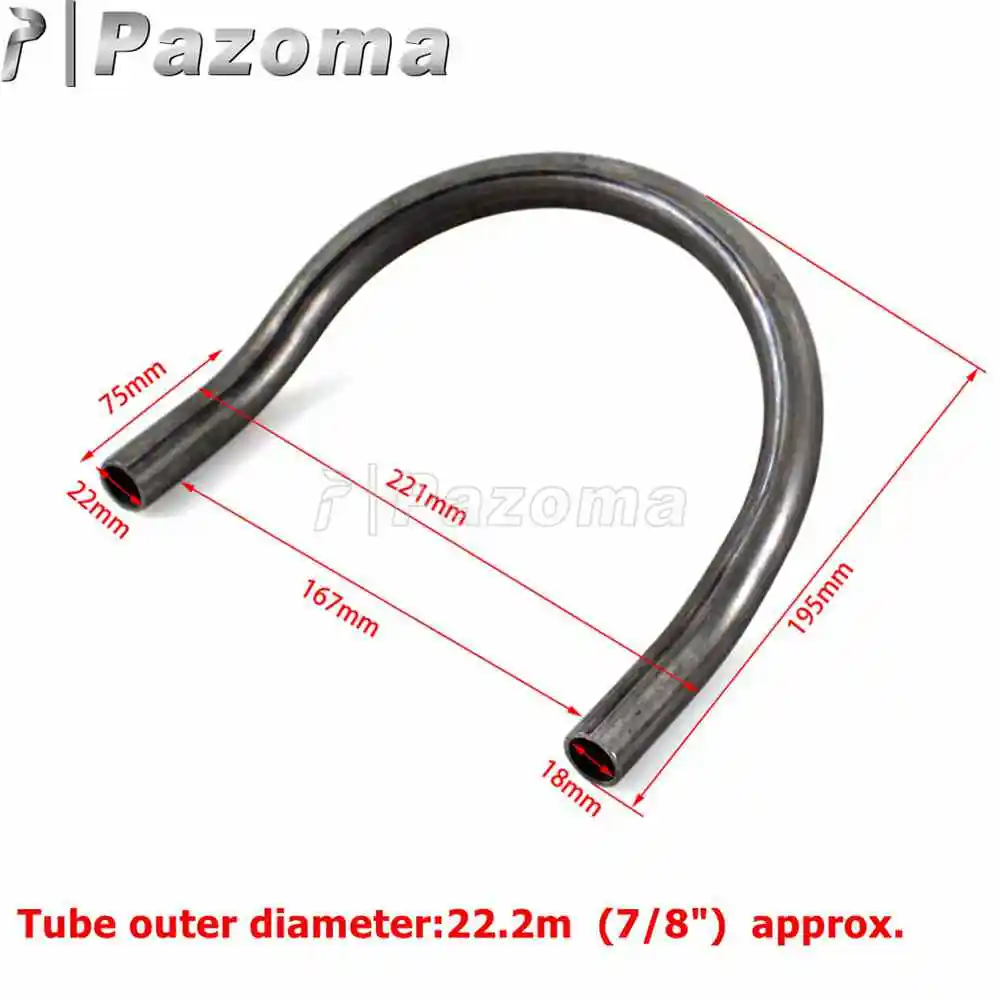 22MM Motorcycles Cafe Racer Upswept Rear Seat Frame Hoop Loop Tracker End for Honda CB Yamaha XS SR XJ Suzuki GS Kawasaki KZ