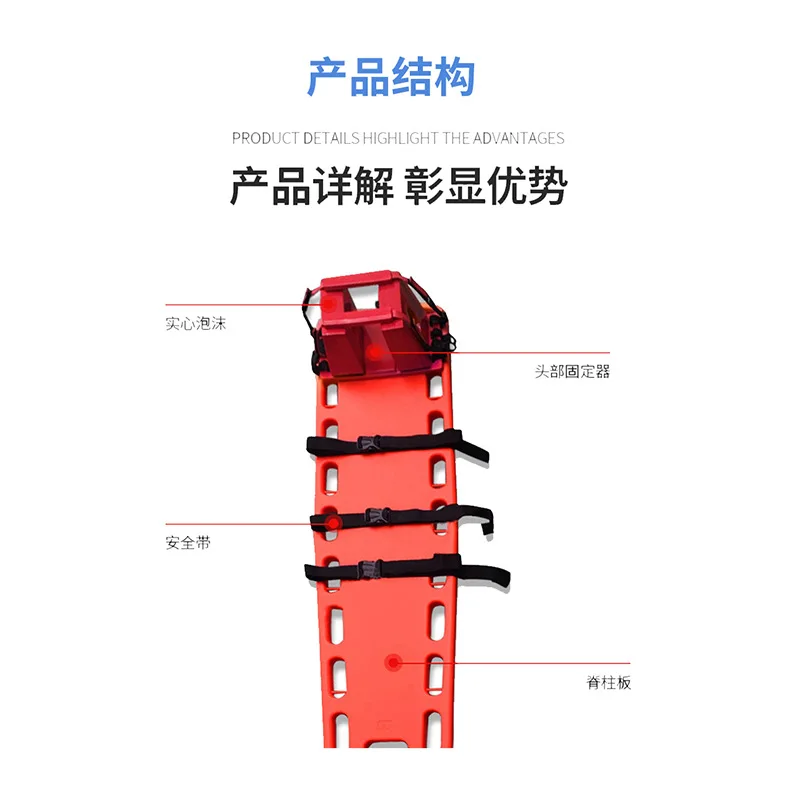 Wholesale Split-Type Boat-Shaped Water Rescue Spine Board Stretcher Three Sets Stainless Steel Hanging Basket R