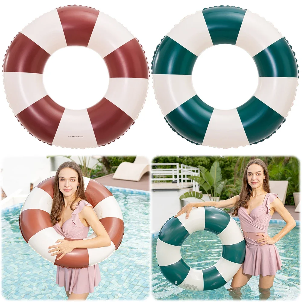 

Classic Striped Swimming Circle Swim Ring Swim Tubes Rings Beach Swimming Party Toys for Kids Youth Adults