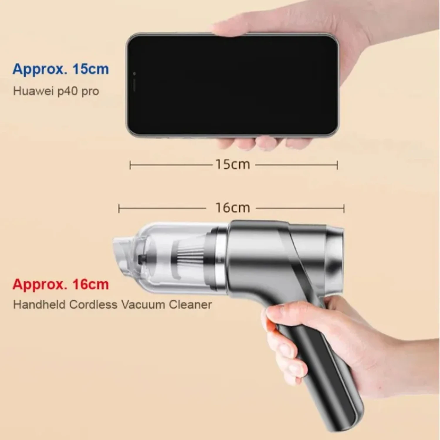 NEW Compact and Powerful Cordless Rechargeable Portable Household Car Vacuum Cleaner with High Charging Efficiency