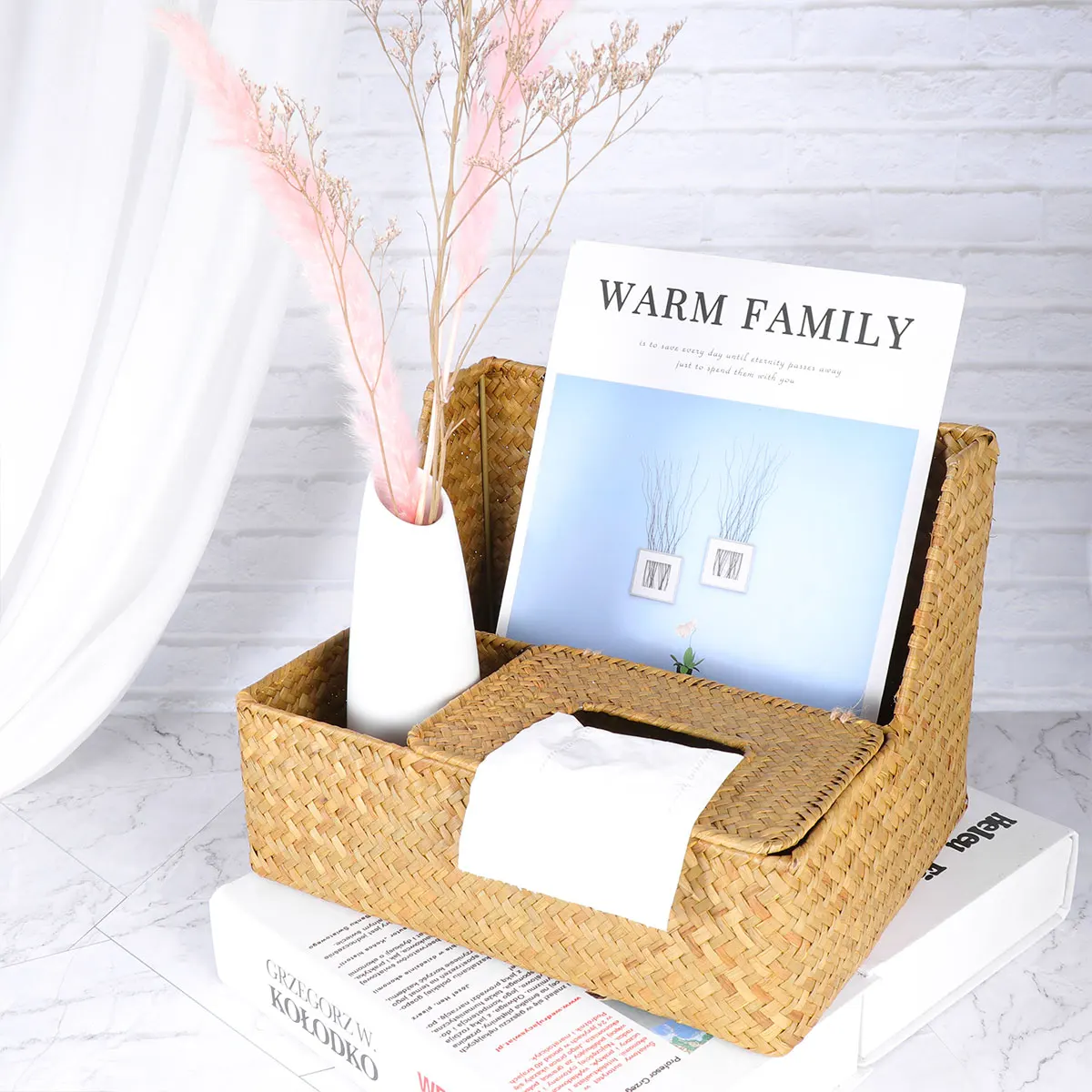 

Natural Wood Tissue Box Organizer Multifunctional Bathroom Napkin Holder Dustproof Paper Storage For Home Office Car Retro Style