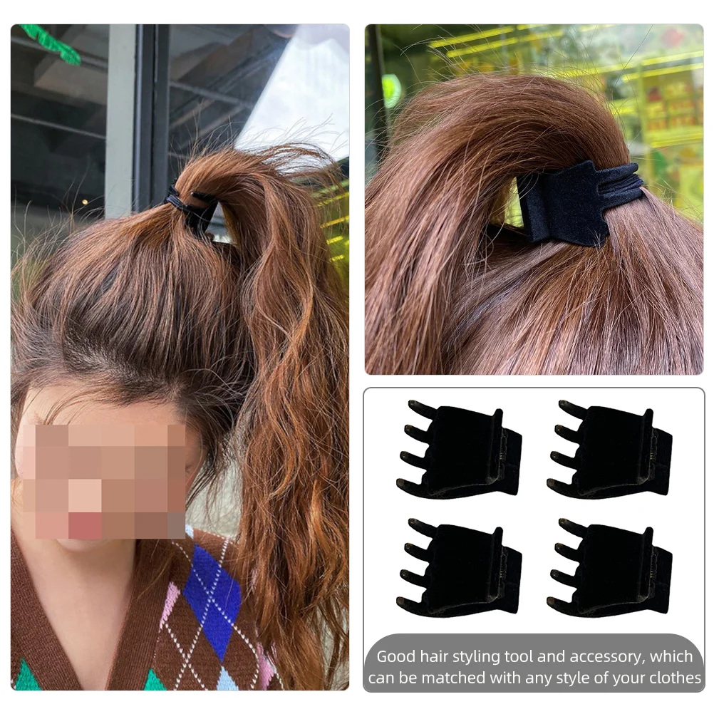 4 pçs grampos de cabelo para mulheres acessórios rabo de cavalo artefato penteado garra grampos miss tiny